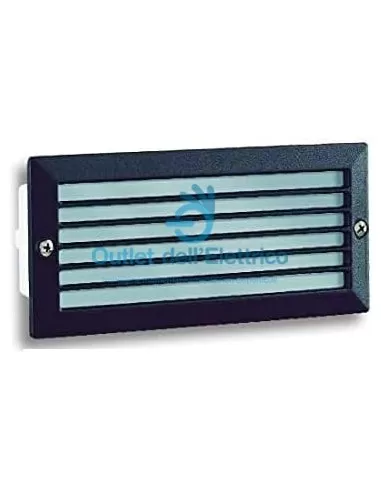 Rosa Licht ELTO1504 Einbau-Stufenleuchte E27 schwarz mit Gitter